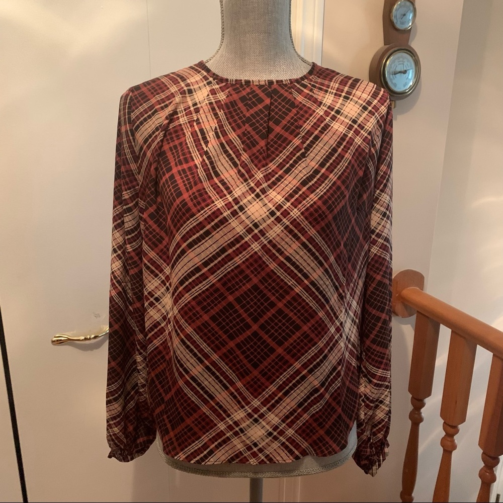 RW & CO Crew Neck Popover Blouse - NWT